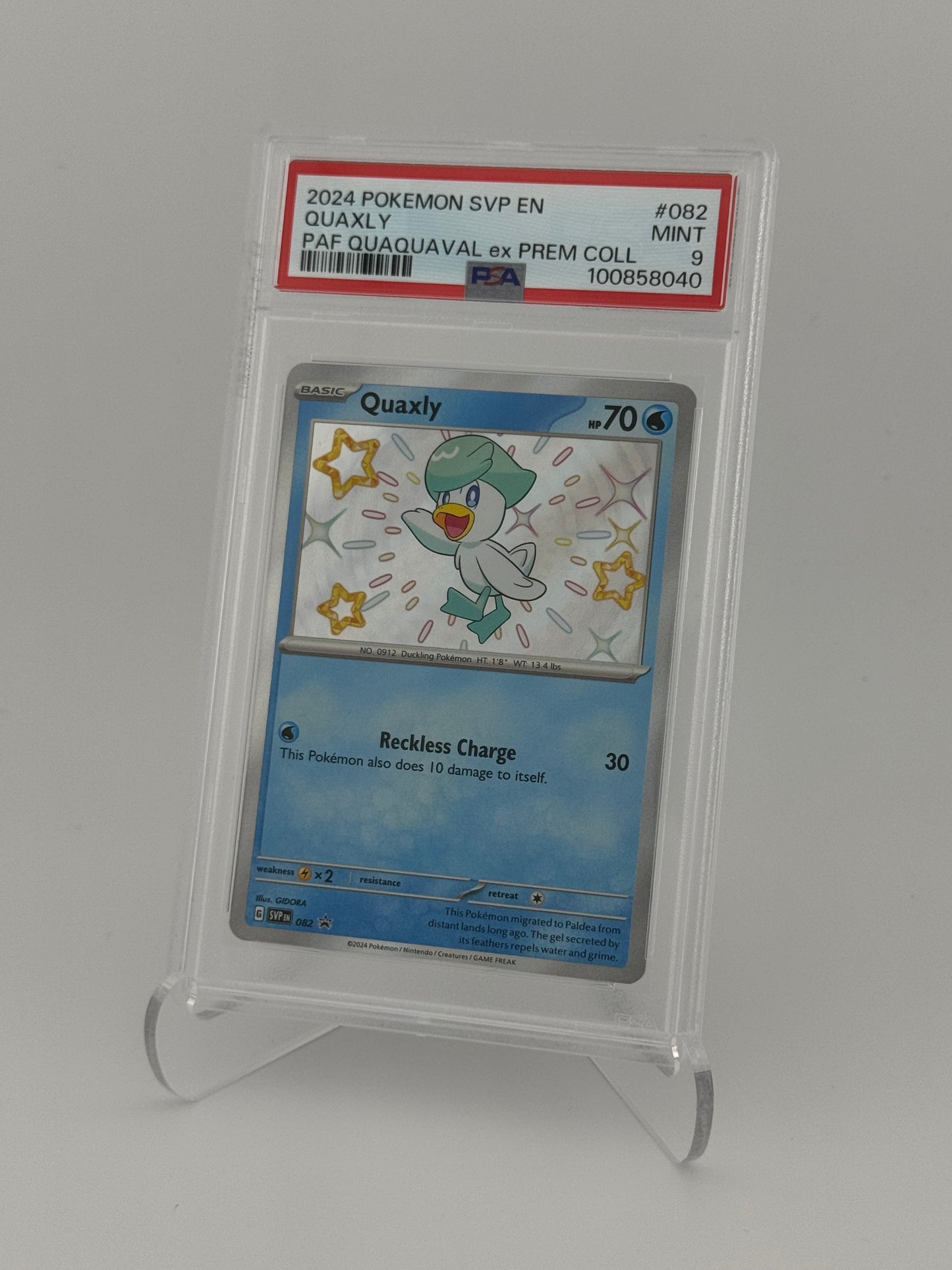 2024 Pokémon SVP EN Quaxly ex Premium Collection – PSA 9 (Mint)